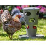 Beeztees Voertoren voor kippen 30x30x36 cm grijs, Dieren en Toebehoren, Pluimvee | Toebehoren, Nieuw, Ophalen of Verzenden, Drinken en Voederen