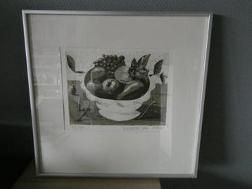 Pen tekening Hendrik Jan Visser fruitschaal beschikbaar voor biedingen