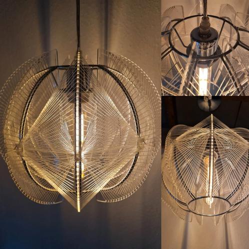 Vintage hanglamp Swag ontwerp Paul Secon Sompex draadlamp, Huis en Inrichting, Lampen | Hanglampen, Zo goed als nieuw, Minder dan 50 cm