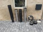Houtkachel kachelpijp dubbelwandig, Ophalen, Gebruikt, Rvs, 4 tot 6 meter