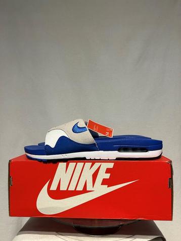 NIEUW! Maat 48,5 - Nike Air Max 1 Slide Slippers Royal Blue beschikbaar voor biedingen