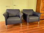 2 x fauteuil Leolux Mayon, leder., Huis en Inrichting, Gebruikt, Ophalen of Verzenden, Modern, 50 tot 75 cm
