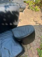 Hummel tweezits leren bank zwart verstelbaar chaise longue, Ophalen, Metaal, 150 tot 200 cm, Tweepersoons