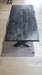 Zwarte mangohouten boomstam salontafel van 115x65cm, 100 tot 150 cm, Nieuw, Metaal, Minder dan 50 cm