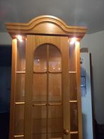 Blank eiken 5-delige vitrine-, tv kast met verlichting., Huis en Inrichting, Ophalen, Gebruikt, 200 cm of meer, Klassiek
