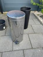 Brabantia Prullenbak, Ophalen, Zo goed als nieuw, Rvs, 50 tot 75 cm