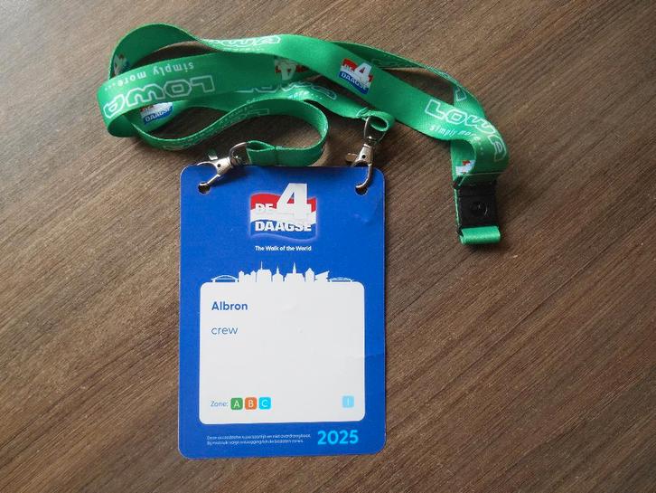 Vierdaagse Crew kaart Albron aan koord, Sport en Fitness, Bergsport en Wandelen, Gebruikt, Overige typen, Ophalen of Verzenden