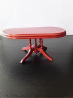 Mahonie houten eettafel 1:12, Ophalen of Verzenden, Zo goed als nieuw, Poppenhuis