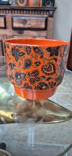 Vintage oranje bloempot 15 dia 13 hoog, Tuin en Terras, Bloempotten, Rond, Ophalen of Verzenden, Zo goed als nieuw, Minder dan 25 cm