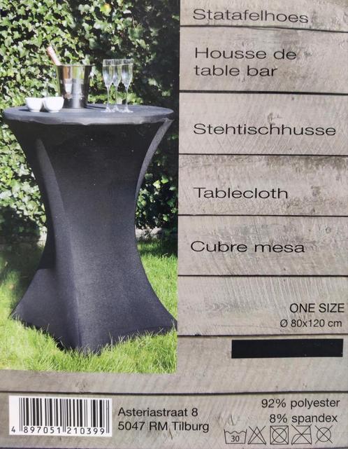 2x Zwarte Statafelhoes - Nieuw - 80x120 cm, Huis en Inrichting, Tafels | Statafels, Nieuw, Ophalen of Verzenden