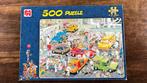 Jan van Haasteren Autospuiterij 500 stukjes, Hobby en Vrije tijd, Denksport en Puzzels, Ophalen of Verzenden, 500 t/m 1500 stukjes