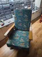 Rookstoel met mooie print, Huis en Inrichting, Fauteuils, Ophalen, Zo goed als nieuw, Minder dan 50 cm