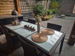 Tuinset tafel incl. 4 stoelen, Tuin en Terras, Ophalen, Gebruikt, 4 zitplaatsen