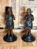 Twee bronzen beelden van A. Grath, Antiek en Kunst, Antiek | Koper en Brons, Ophalen