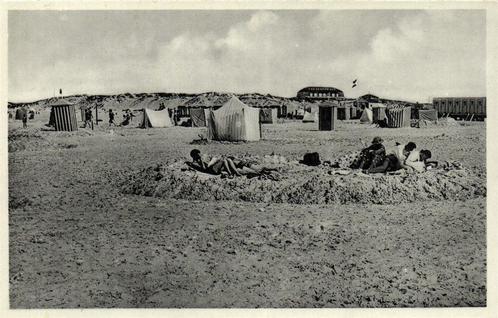 Schiermonnikoog - Strandgezicht - 1937 gelopen, Verzamelen, Ansichtkaarten | Nederland, Gelopen, Utrecht, 1920 tot 1940, Ophalen of Verzenden