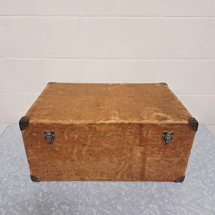Oude Bruine Kist, Huis en Inrichting, Woonaccessoires | Kisten, Gebruikt, Minder dan 50 cm, Minder dan 50 cm, Minder dan 50 cm