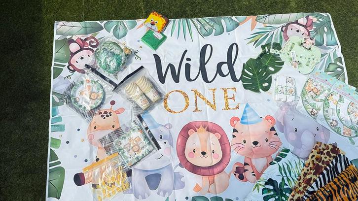 Versieringset Wild One, Hobby en Vrije tijd, Feestartikelen, Nieuw, Ophalen
