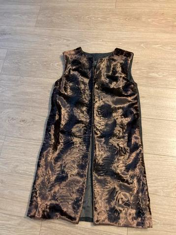 Riverwoods lang gilet vest bruin bont 34 beschikbaar voor biedingen