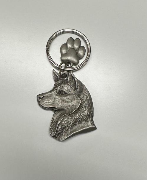 Sleutelhanger Siberische Husky - tin, Verzamelen, Sleutelhangers, Nieuw, Dier of Natuur, Ophalen of Verzenden