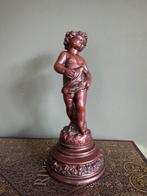 Antiek beeld, 23,5 cm hoog, brons, Ophalen of Verzenden