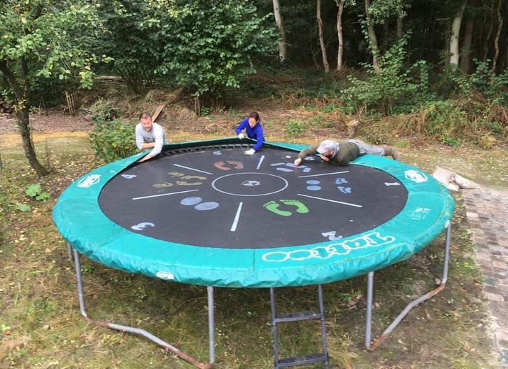 Berg Trampoline 420cm - Springplezier!, Kinderen en Baby's, Speelgoed | Buiten | Trampolines, Gebruikt, Ophalen