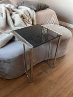 Bijzet / Cocktail tafel chroom- marmer Eric Kuster stijl, Huis en Inrichting, Ophalen of Verzenden, Zo goed als nieuw, 25 tot 50 cm
