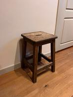 Vintage Franse brutalist kruk eiken, Ophalen, Gebruikt, Hout