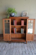 Prachtige antieke eiken houten Art Deco boekenkast, vitrine, Verzenden
