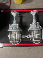 2 Industriele plafond lampen, Huis en Inrichting, Lampen | Plafondlampen, Ophalen of Verzenden, Zo goed als nieuw