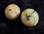 2 Grote glazen marbles knikkers, Ophalen of Verzenden