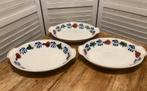 Boerenbont 3 ovale brood/vleesschalen, Antiek en Kunst, Antiek | Servies los, Ophalen