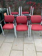 Degelijke stoelen, Ophalen of Verzenden, Stof, Vijf, Zes of meer stoelen, Rood