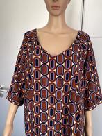 i117 Only.M maat 44=L blouse tuniek top bruin/beige/blauw, Kleding | Dames, Blouses en Tunieken, Bruin, Maat 42/44 (L), Ophalen of Verzenden