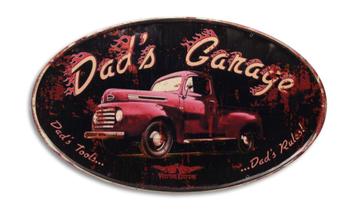 Dad's Garage tools rules ovaal reclamebord van metaal deco  beschikbaar voor biedingen