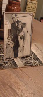 Oude brocante foto-lijst met bol glas, Ophalen of Verzenden