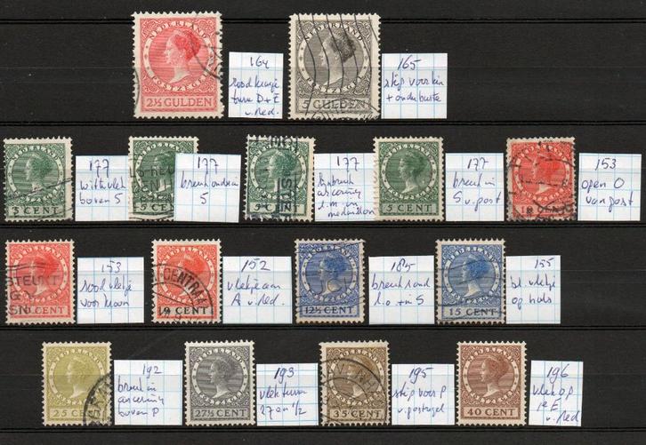 K936 plaatfouten  (op Wilhelmina Veth zegels), Postzegels en Munten, Postzegels | Nederland, Ophalen of Verzenden