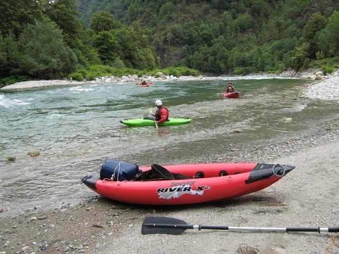 Sevylor River XK1 Opblaasbare Wildwater Kajak, Watersport en Boten, Kano's, Zo goed als nieuw, Kajak, Eén persoon, Opblaasbaar