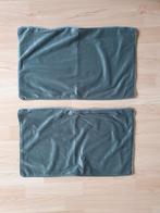 2 velvet groene langwerpige kussenhoezen 30x50 cm nieuw, Ophalen of Verzenden, Nieuw, Groen, Rechthoekig