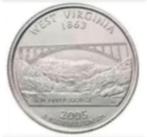 Amerika - 25 cent 2005 - West Virginia - circulated, Verzenden, Noord-Amerika, Losse munt