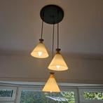 Leuke hanglamp met melkglas kapjes, Huis en Inrichting, Lampen | Vloerlampen, Ophalen of Verzenden, Zo goed als nieuw, Minder dan 100 cm