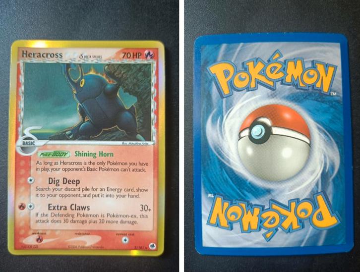 Heracross Delta Species 3/101 EX Dragon Frontiers - Pokemon, Hobby en Vrije tijd, Verzamelkaartspellen | Pokémon, Zo goed als nieuw