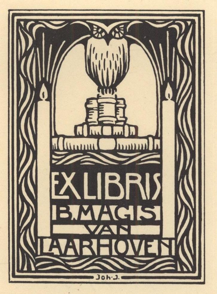 0122 Ex Libris Nederland : Johan Jacobs, 1937, Antiek en Kunst, Kunst | Etsen en Gravures, Verzenden