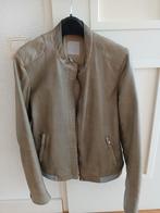 Yaya leren jas groen/grijs maat 36, Yaya, Ophalen of Verzenden, Zo goed als nieuw, Groen