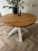Ronde eiken tafel 110, Huis en Inrichting, Tafels | Eettafels, Ophalen, 100 tot 150 cm, Rond, Zo goed als nieuw