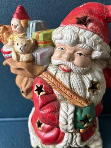 Prachtige brocante exclusieve grote porseleinen Kerstman beschikbaar voor biedingen