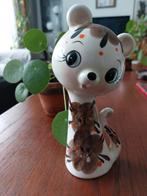 Vintage Keramiek Beeldje big eyed cat - Japan 18cm hoog, Ophalen of Verzenden