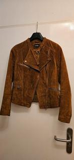 Echt Suède Bikerjack - Camelkleur, Maat 38/40 (M), Bruin, Ophalen of Verzenden, Jasje