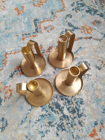 Gouden kaarsen kandelaars (4 stuks)