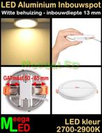 LED inbouw renovatie spot panel Rond wit 6 Watt Warmwit, LEDinbouwspot, Metaal of Aluminium, Ophalen of Verzenden, Plafondspot of Wandspot