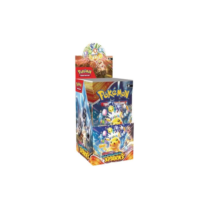 Pokémon Scarlet & Violet Half Booster Surging Sparks, Hobby en Vrije tijd, Verzamelkaartspellen | Pokémon, Nieuw, Boosterbox, Ophalen